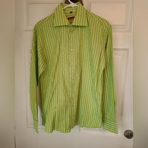Abrams Men's Long Sleeve Dress Shirt, Size: Small Color: Green